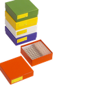 Kryobox beschichtet aus Karton, gelb, 136x136x50mm - Art. Nr. 22698