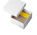 Kryobox beschichtet aus Karton, weiss, 136x136x20 mm - Art. Nr. 22890