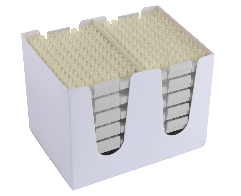 Moonlab® Nachfüllpipettenspitzen im Rack, 0.2-10 µl (graduiert), klar, PP, 12 Ra - Art. Nr. 40024