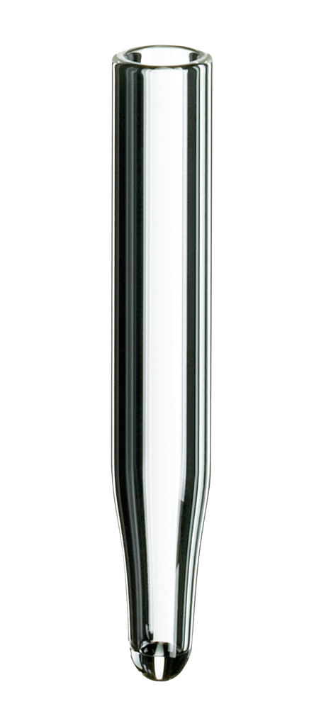 neochrom® Mikroeinsätze 0,1 ml Klarglas konisch mit 9 mm Spitze, f. Fl. m.enger - Art. Nr. 70663