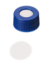 neochrom® Schraubkappe Kurzgewinde ND9, PP blau mit Loch, PTFE virginal, 100 S - Art. Nr. 70707