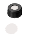 neochrom® Schraubkappe Kurzgewinde ND9, PP schwarz mit Loch, PTFE virginal, 100 - Art. Nr. 70709