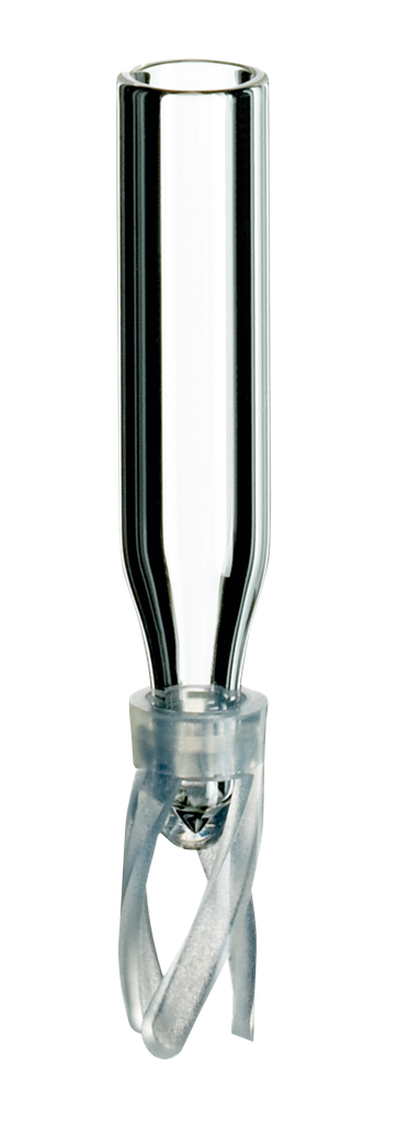 neochrom® Mikroeinsätze 0,1 ml Klarglas, silanisiert, konisch, mit Polymerfuss, - Art. Nr. 70636