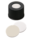 neochrom® 10mm Verschluss: PP Schraubkappe, schwarz, mit Loch, Gewinde 10-425; - Art. Nr. 70730