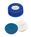 neochrom® PE-Schnappringkappen ND11 blau, Septum Silikon weiss/PTFE blau, kreuz - Art. Nr. 70759