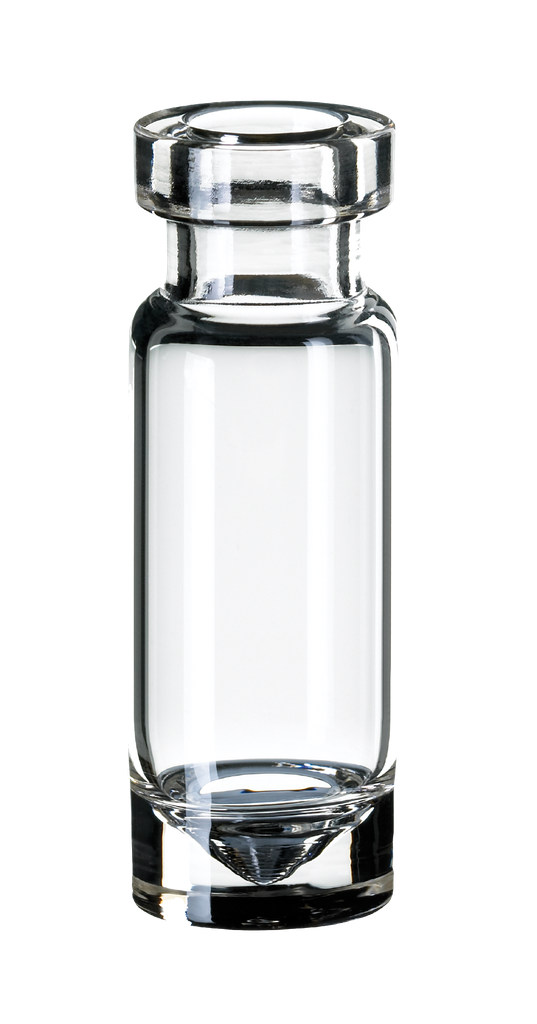 neochrom® Rollrandflaschen ND11, Klarglas, 1,1 ml 32 x 11,6 mm, 1.hydr.Klasse, - Art. Nr. 70625
