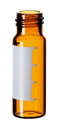 neochrom® Gewindeflaschen ND13, 4,0 ml Braunglas mit Schriftfeld und Füllmarkie - Art. Nr. 70767