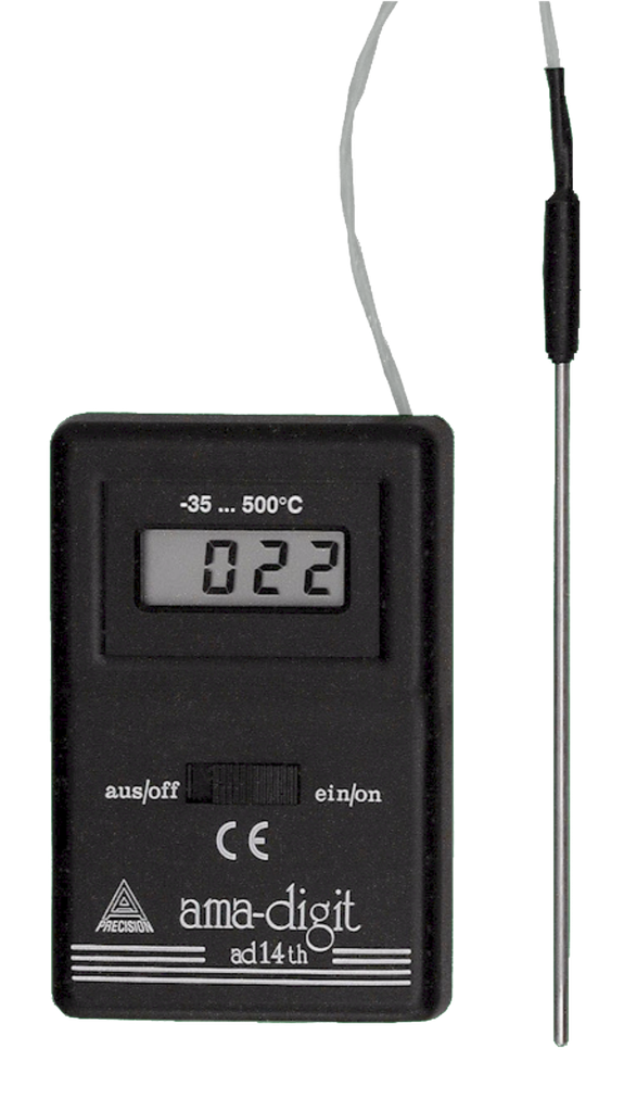 Digital-Thermometer mit Edelstahl-Fühler -35 bis +500°C - Art. Nr. 41101