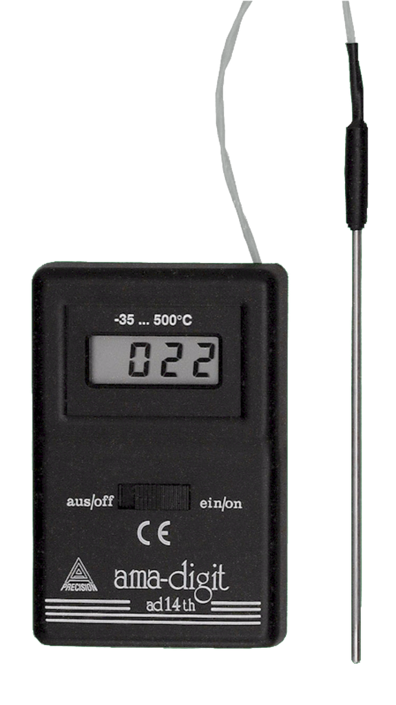 Digital-Thermometer mit Edelstahl-Fühler -35 bis +500°C - Art. Nr