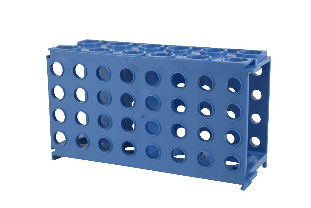 Moonlab® Multi-Rack f. Reaktionsgefässe, 176x90x66 mm, blau, PP, autoklavierbar, - Art. Nr. 40034