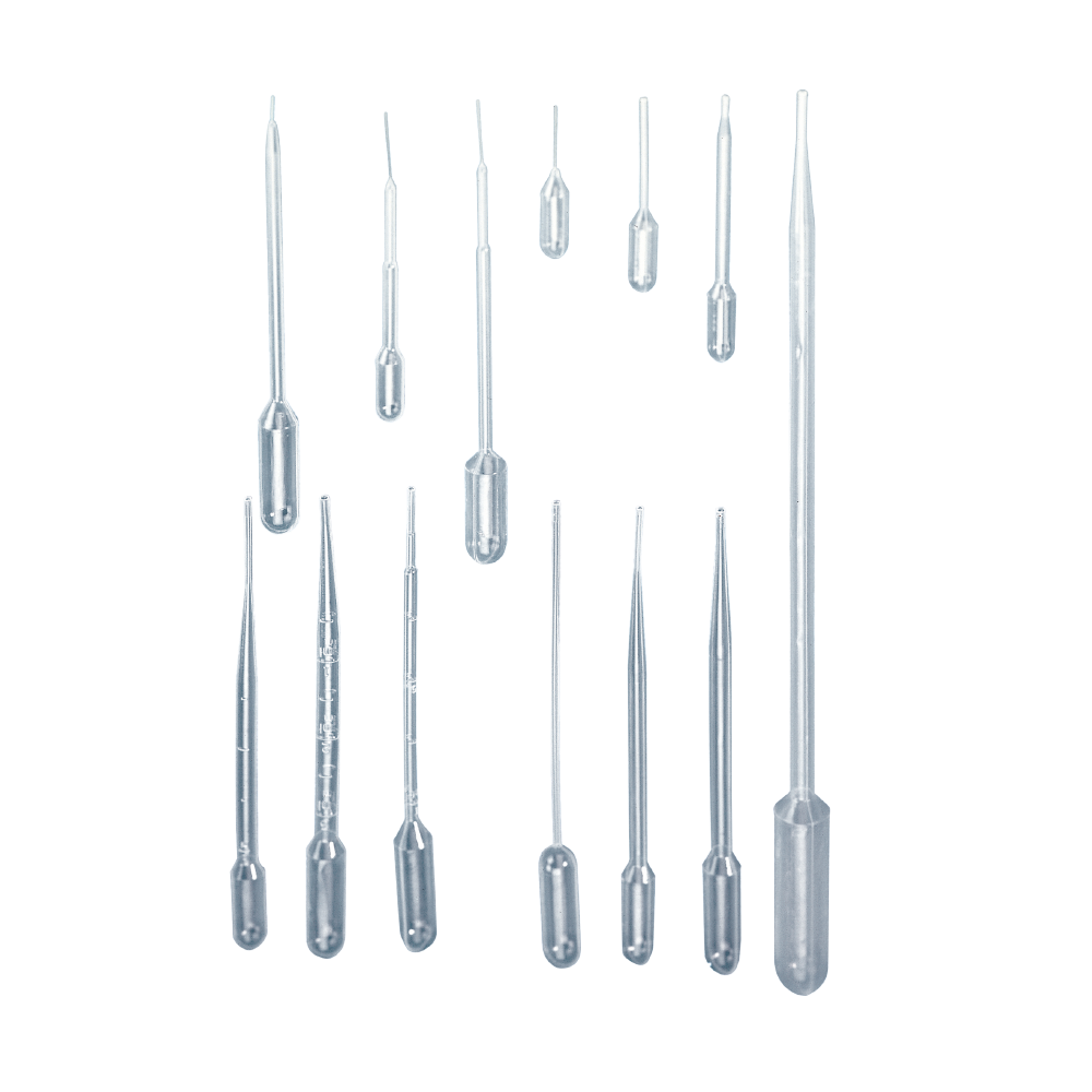 Pasteurpipetten 1,0 ml, graduiert, s. f. Spitze, 144 mm lang, 500 St./Pac - Art. Nr. 16153