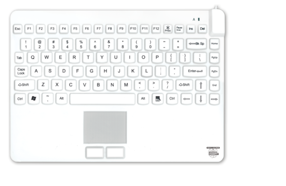 Hygienetastatur im Laptop-Design 30 cm IP 68