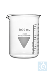 Becherglas niedrige Form mit Ausguss, RASOTHERM® (Boro 3.3), 50 ml - Art. Nr. 10152