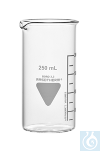 Becherglas hohe Form mit Ausguss, RASOTHERM® (Boro 3.3), 400 ml - Art. Nr. 10168