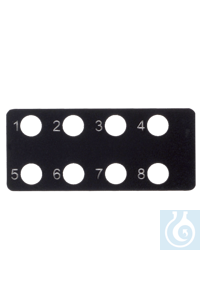 Diagnostica-Objektträger schwarz, 8 numm. Zählfelder 6 mm Ø, 100 Stck./Pack - Art. Nr. 16296