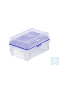 TipBox leer  blauer Trägerplatte  Spitzen 1000 µl 