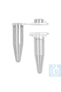 Reaktionsgefässe mit Deckelverriegelung; 1,5 ml, farblos, VE: 1000 St - Art. Nr. 16816