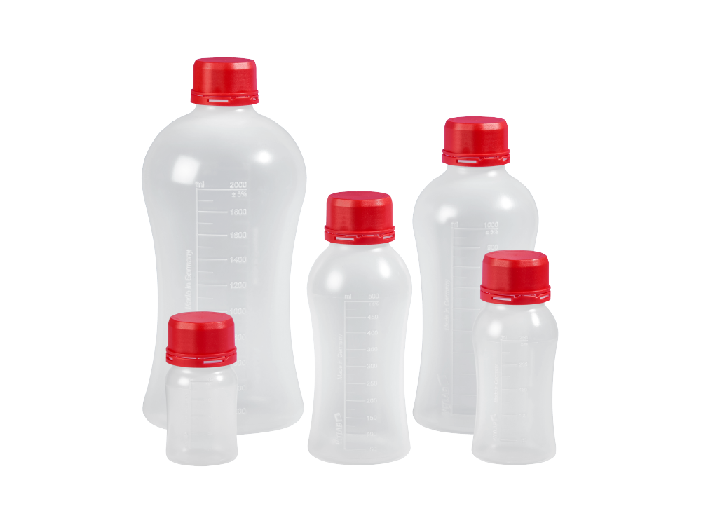 Laborflasche, PP mit Originalitätsverschluss, PP, GL 45, 250 ml, 6 Stk - Art. Nr. 20123