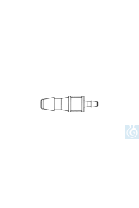 Übergangsstück (PP) gerade  1,6-2,6 mm/3,2-4,2 mm 