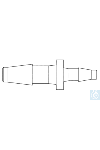 Übergangsstück (PP) gerade, f. 4,0 / 6,4 mm, 10 Stck./Pack - Art. Nr. 20962