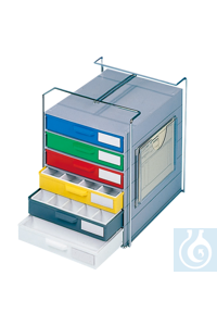 Carrybox mit 6 Ablagekästen, Farben sortiert, 370 x 300 x 355 mm - Art. Nr. 21141