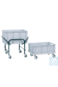 Behälter-Rollwagen Stahlrohr, für Wannen 60 x 40 cm - Art. Nr. 21143