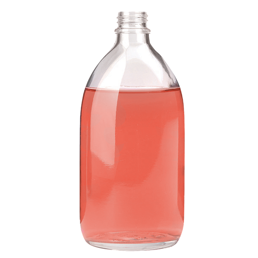 Enghals-Schraubflasche 1000 ml, Klarglas, DIN 28, ohne Schraubverschluss - Art. Nr. 21455