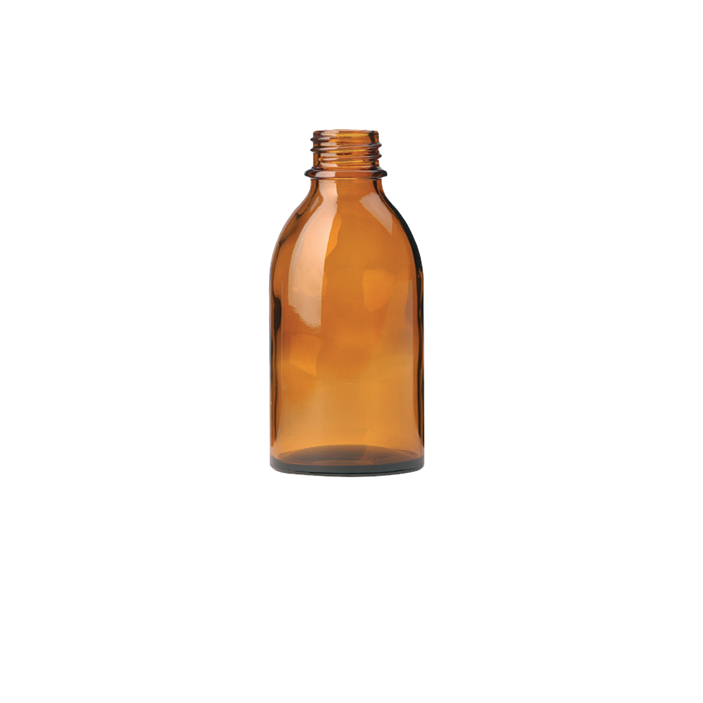 Enghals-Schraubflasche braun, 50 ml ohne Schraubverschluss DIN 18 - Art. Nr. 21461