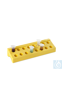 Reaktionsgefässständer, gelb, PP, 2 x 8 Gefässe 5 ml - Art. Nr. 21900