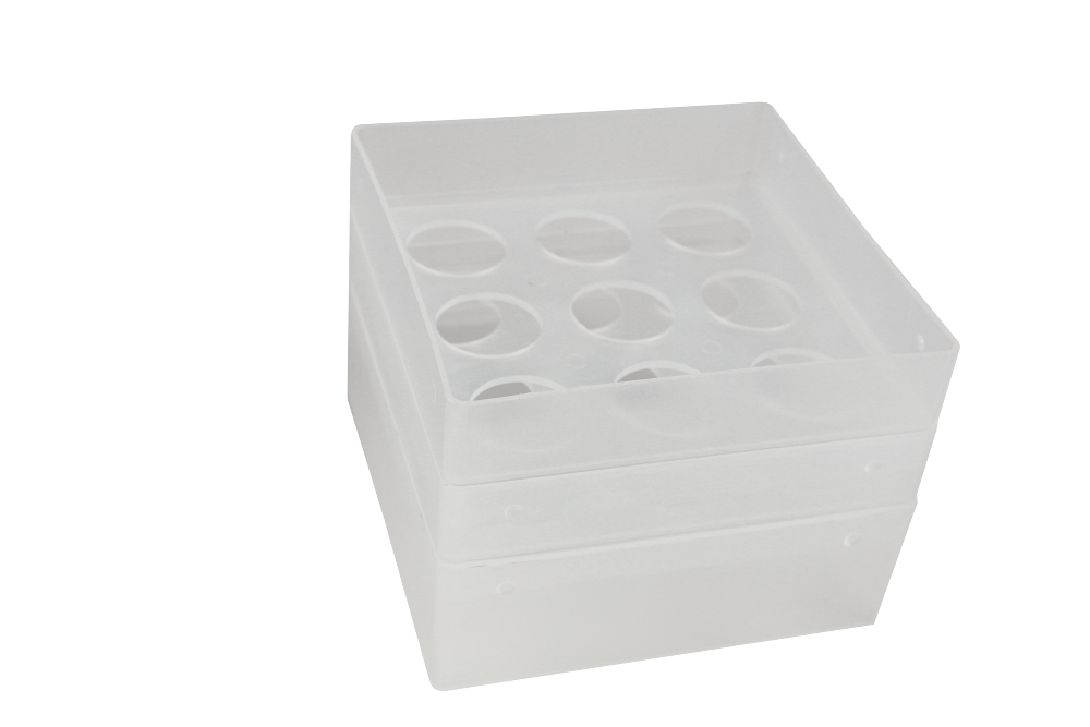 Aufbewahrungsbox für 50 ml-Röhrchen, 3 x 3 Plätze, transparent - Art. Nr. 21923