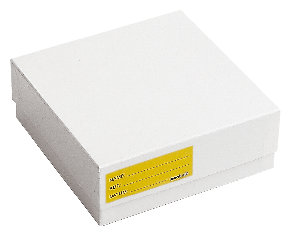 Kryobox beschichtet aus Karton, weiss, 136x136x50mm - Art. Nr. 22700