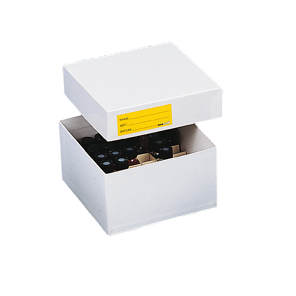 Kryobox beschichtet aus Karton, weiss, 136x136x75mm - Art. Nr. 22701