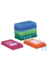 Combi-Rack  PCR-Tubes u. Reaktionsge  Deckel grün