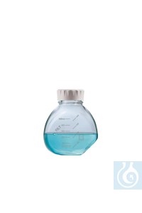 DURAN® TILT Medienflasche, GL 56, weisser Schraubverschluss (PP), 500 ml - Art. Nr. 23040