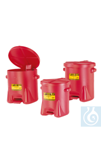 Abfallbehälter (PE) mit Deckel, rot, 53 l - Art. Nr. 23383
