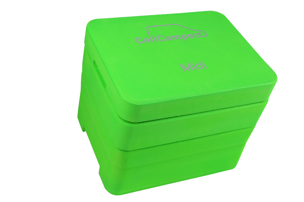 CellCamper® Midi Kühlbox inklusive Alublock für 30x1,5 ml Reaktionsgefässe und Kühleinheit - Art. Nr. 23715