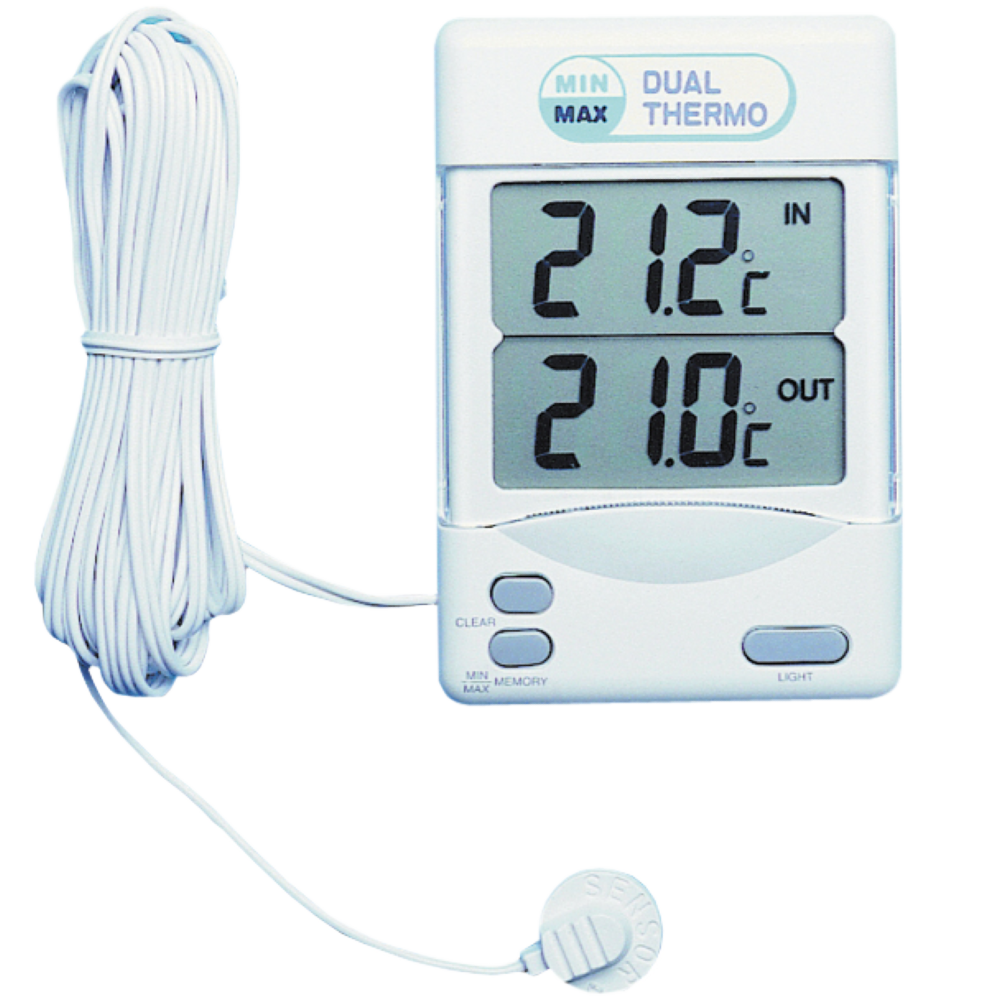 Max./Min.-Thermometer, -50 bis +70°C, Auflösung 0,1°C - Art. Nr. 25420