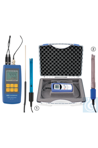 pH-/Redox-/Temperatur-Messgerät im Set mit Pufferlösung und Koffer - Art. Nr. 25486
