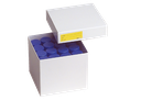 [27094] Kryobox für Zellkulturrörchen beschichtet aus Karton, weiss, 129x129x130 mm - Art. Nr. 27094