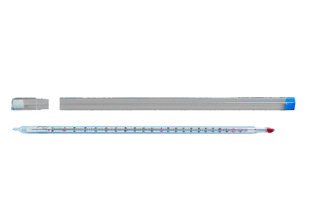 Thermometer ohne Quecksilber, -10° bis +100°C, 26 cm lang, rote Füllung - Art. Nr. 29800