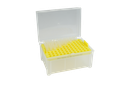 Moonlab® Pipettenspitzen gesteckt in Box, gelb, PP steril, 2-200 µl, 96 Stk/Box - Art. Nr. 40026