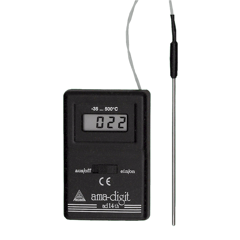 Digital-Thermometer mit Edelstahl-Fühler -35 bis +500°C - Art. Nr. 41101