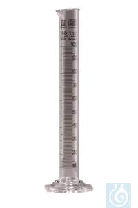 Messzylinder 5 ml DURAN-Glas, hohe Form, Kl. B, Silberbrand-Eterna braun, 2 St./ - Art. Nr. 44050