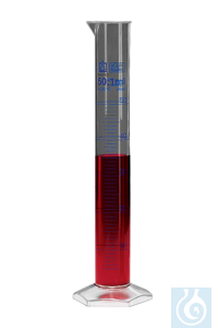 Messzylinder hohe Form TPX Kl. B blaue Grad. 10 ml