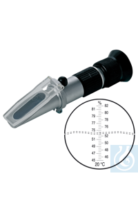 Handrefraktometer für Flüssigzucker, Marmeladen etc, 45-82% Brix - Art. Nr. 70107