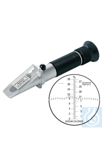 Handrefraktometer für Salzkonzentration, 0-28% Brix Salinity - Art. Nr. 70110