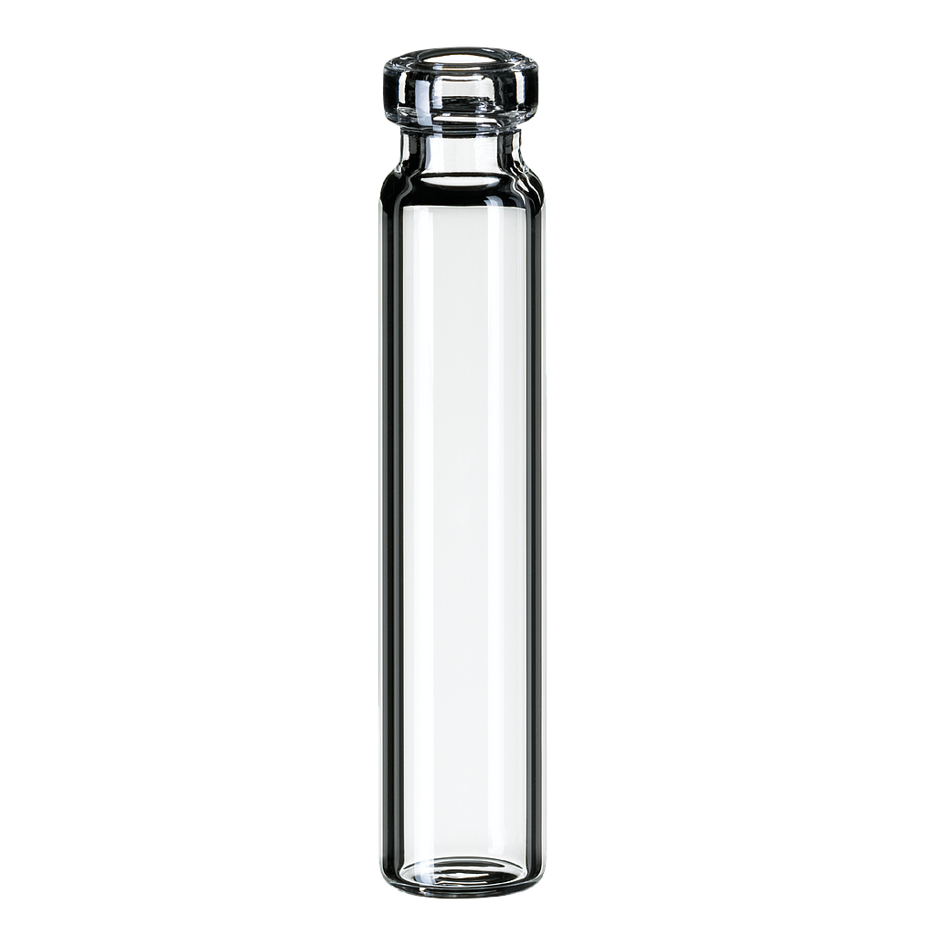 neochrom® Rollrandflaschen 1,2 ml Klarglas, Klarglas, flacher Boden, 100 St./P - Art. Nr. 70605