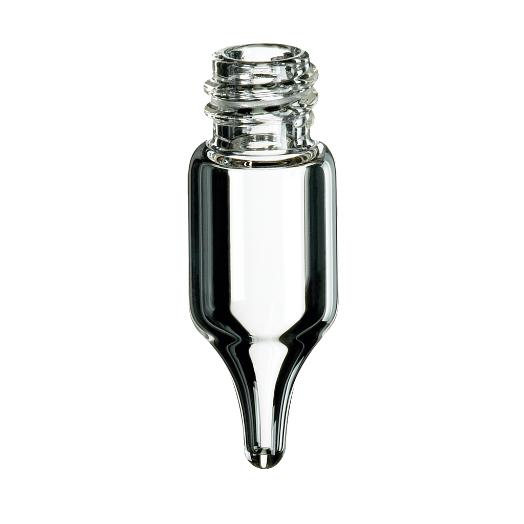 neochrom® Gewindeflaschen ND8, 1,1 ml Klarglas 32 x 11,6 mm, konisch, 100 St./P - Art. Nr. 70659