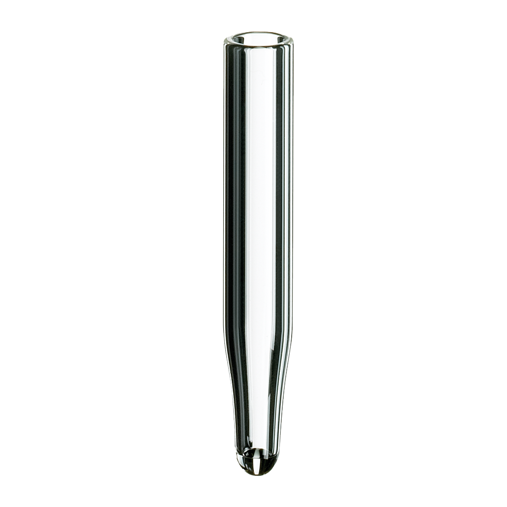 neochrom® Mikroeinsätze 0,1 ml Klarglas konisch mit 9 mm Spitze, f. Fl. m.enger - Art. Nr. 70663