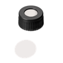 neochrom® Schraubkappe Kurzgewinde ND9, PP schwarz mit Loch, PTFE virginal, 100 - Art. Nr. 70709